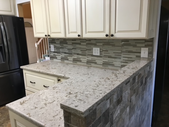 Backsplash side counter